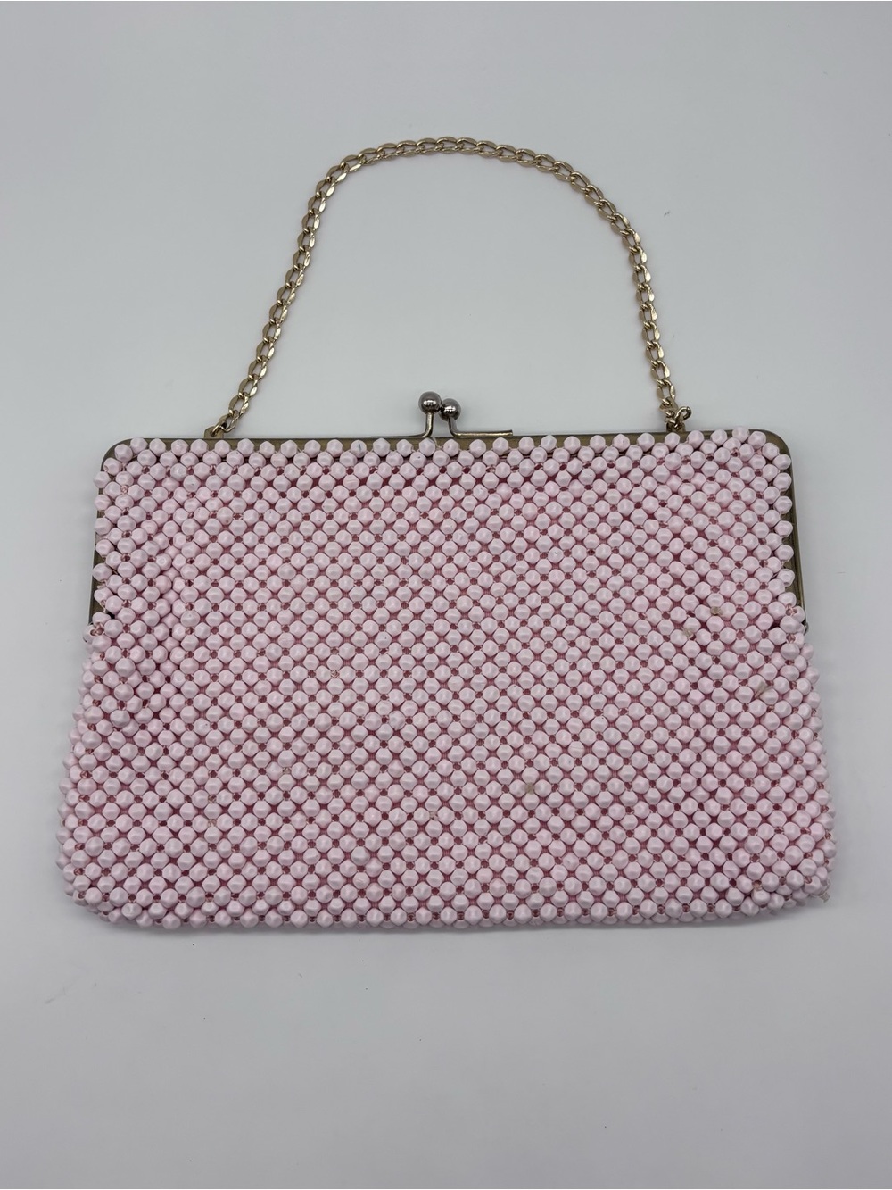 Vintage 1950s/1960s Walborg Pink Beaded Evening Bag – Made in Japan